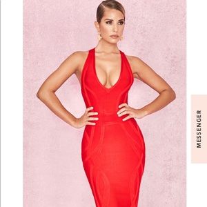 OFFER PRICE TODAY House OF CB RED BANDAGE DRESS